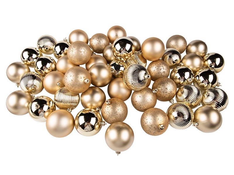 Vánoční koule Ø8cm zlatá, 50ks