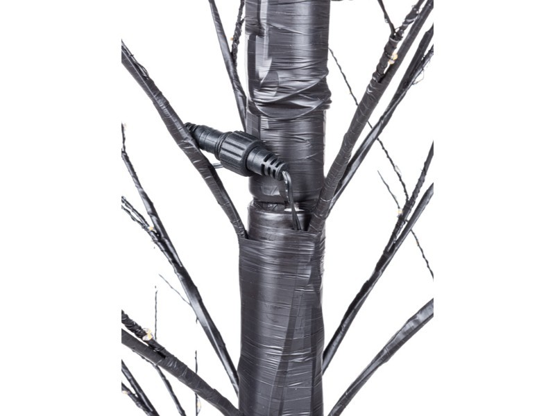 LED vetvičkový strom, 150cm, čierný, vonkajší