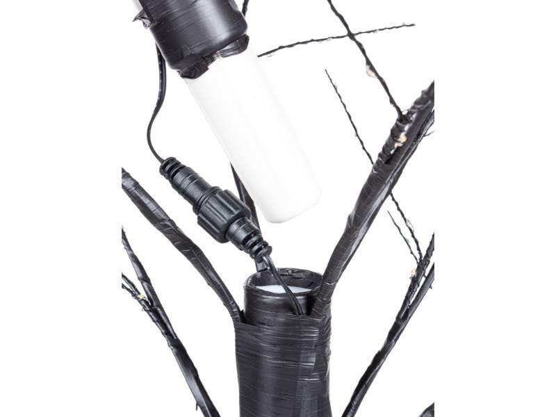 LED vetvičkový strom, 150cm, čierný, vonkajší