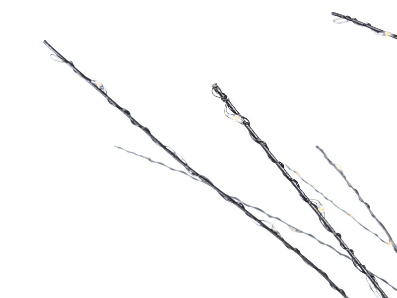 LED vetvičkový strom, 150cm, čierný, vonkajší