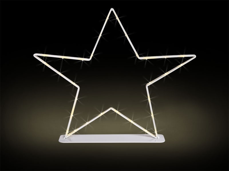 LED dekorace hvězda 28,5cm, 30LED - foto 1 LED dekorace hvězda 28,5cm, 30LED - foto 1