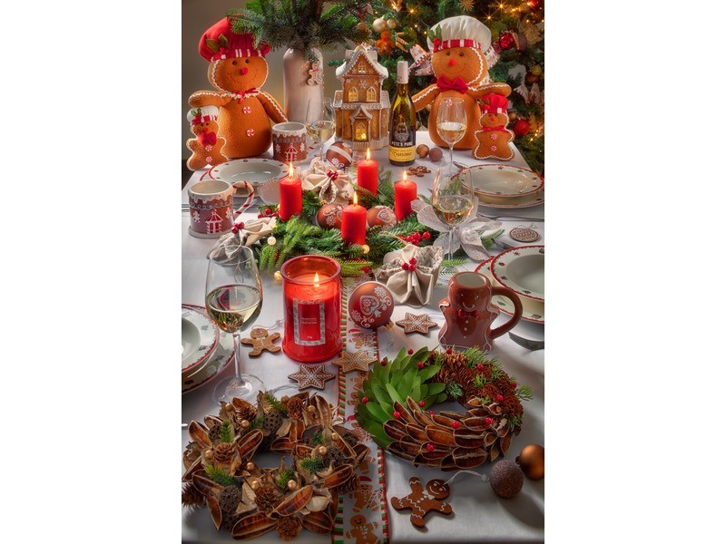 Béžová vánoční květina 20 cm