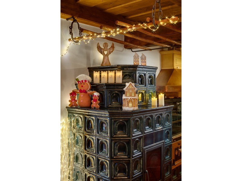 Vosková svíčka s LED, 9x10cm