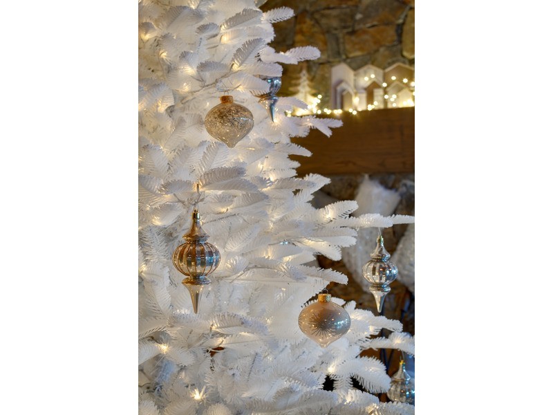 Vianočná pančucha biela 52 cm