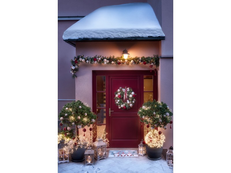 Závěsná LED koule s paprsky, bílá, 40 cm, venkovní - foto 4 Závěsná LED koule s paprsky, bílá, 40 cm, venkovní