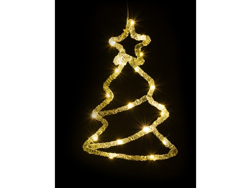 Závesný vianočný stromček LED 20x28cm