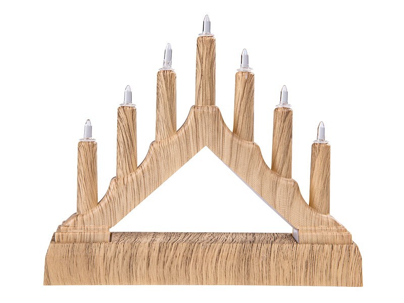 LED svícen plastový 15,7x3,9x13cm, 7LED