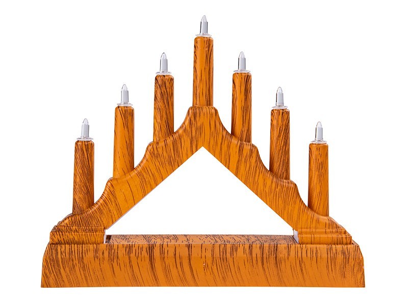 LED svícen plastový 15,7x3,9x13cm, 7LED