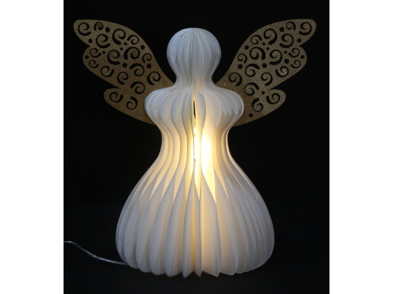 Papierový anjel s LED 30 cm