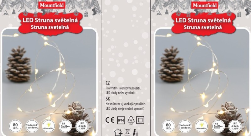 Světelná struna 8m, 80LED, teplá bílá - foto 5 Světelná struna 8m, 80LED, teplá bílá