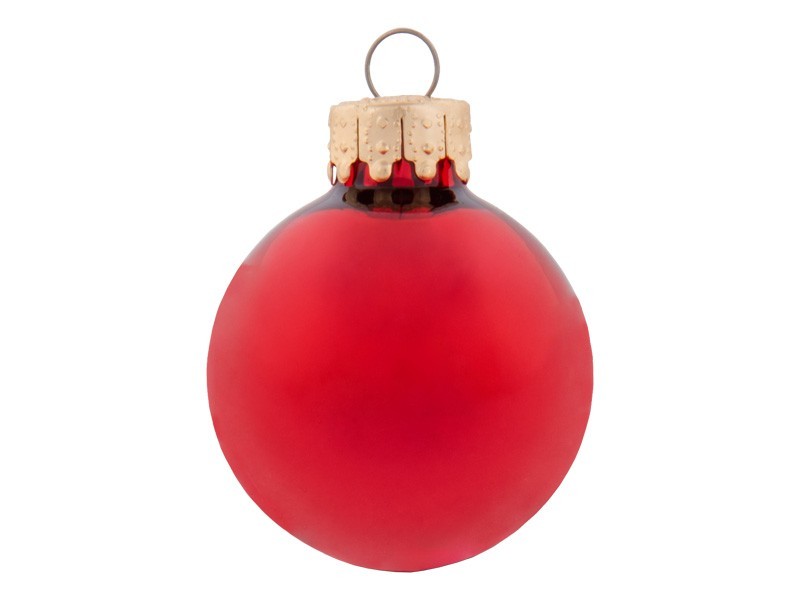 Vánoční koule červené, sklo, set 14ks