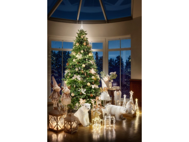 Set 3ks LED vánoční stromek s hvěždou, 43 cm, 54 cm, 64 cm, venkovní