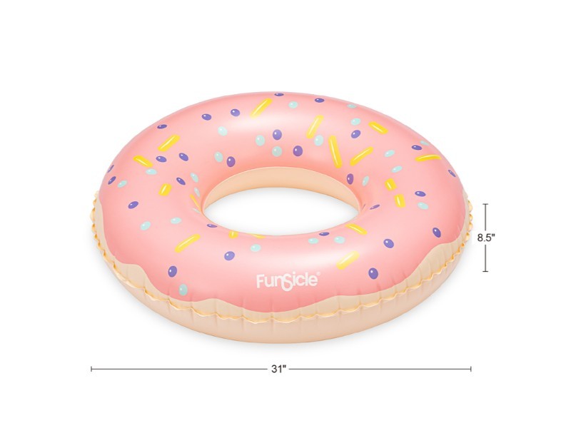 Nafukovací kruh Donut Strawberry 79x22cm