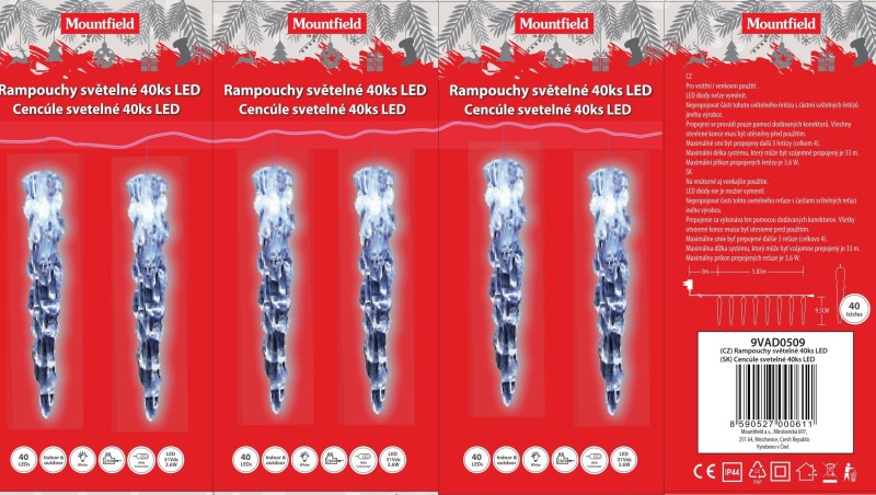 Mini cencúle 5,9m 40LED, studená biela - foto 5