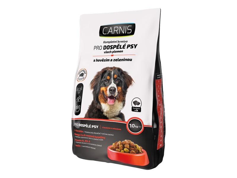Carnis granuly pre psy s hovädzím a zeleninou, 10 kg