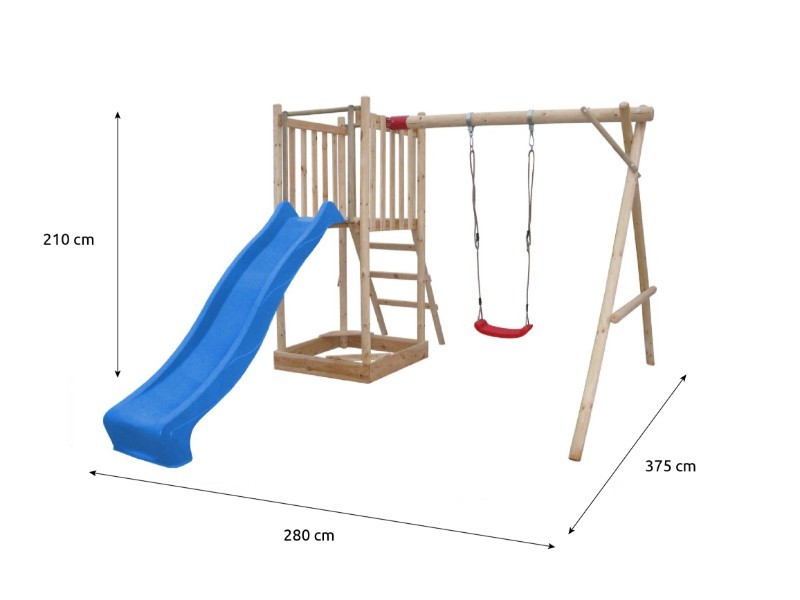 Dětské hřiště s modrou sluzavkou Marimex Play Basic 006