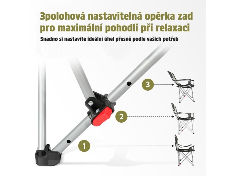 Skládací kempingové křeslo Sierra polohovací