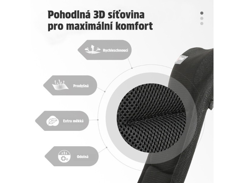 Skládací kempingové křeslo pro obytné vozy Luna, 3D síťovina