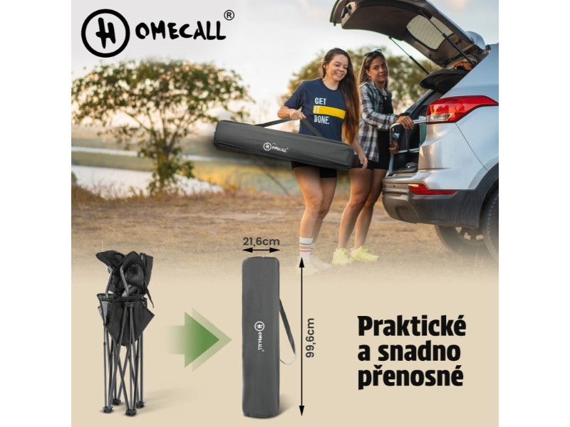 Skládací XXL kempingové křeslo Titan, vysoké opěradlo