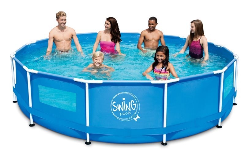 Bazén SWINg 4,57x1,22m s oknem, pevný rám - foto 2