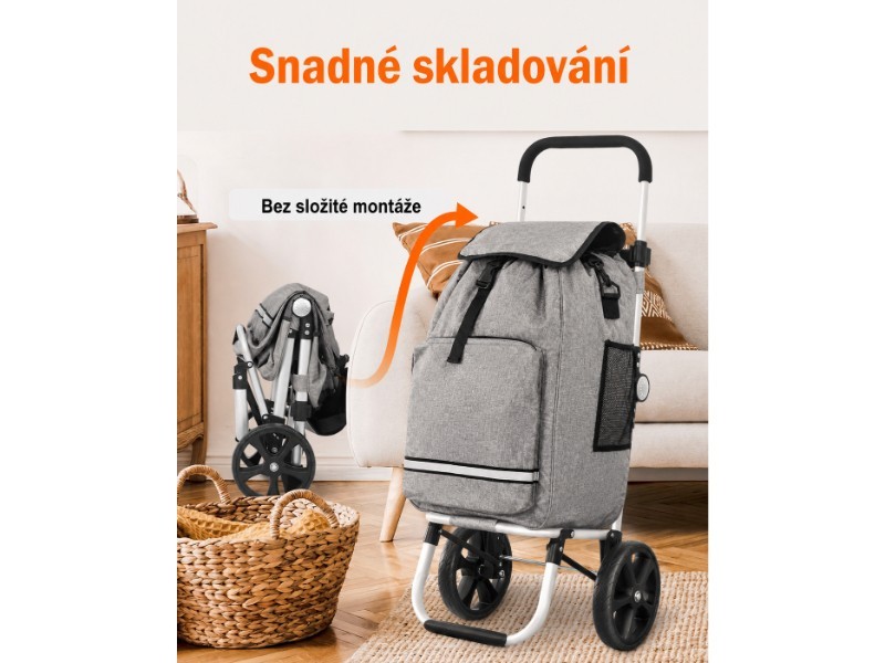 Skladací nákupný vozík s chladiacim boxom - foto 6