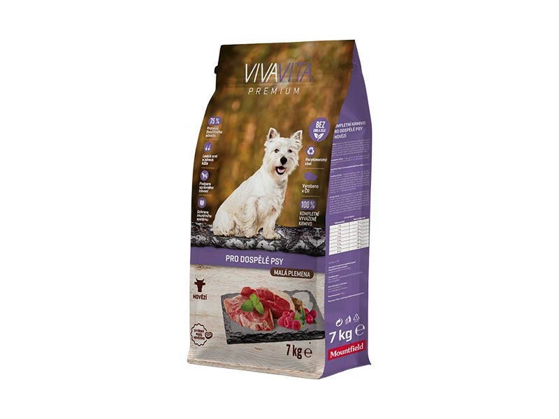Vivavita granule pro psy malých plemen hovězí 7kg - foto 1