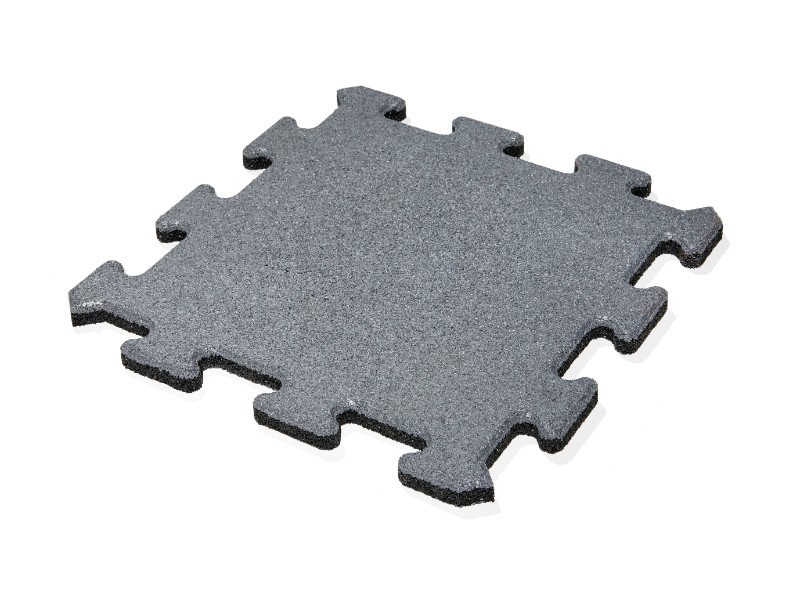 Gumová dlažba Puzzle MAX3, sivá 500x500x25mm - foto 1