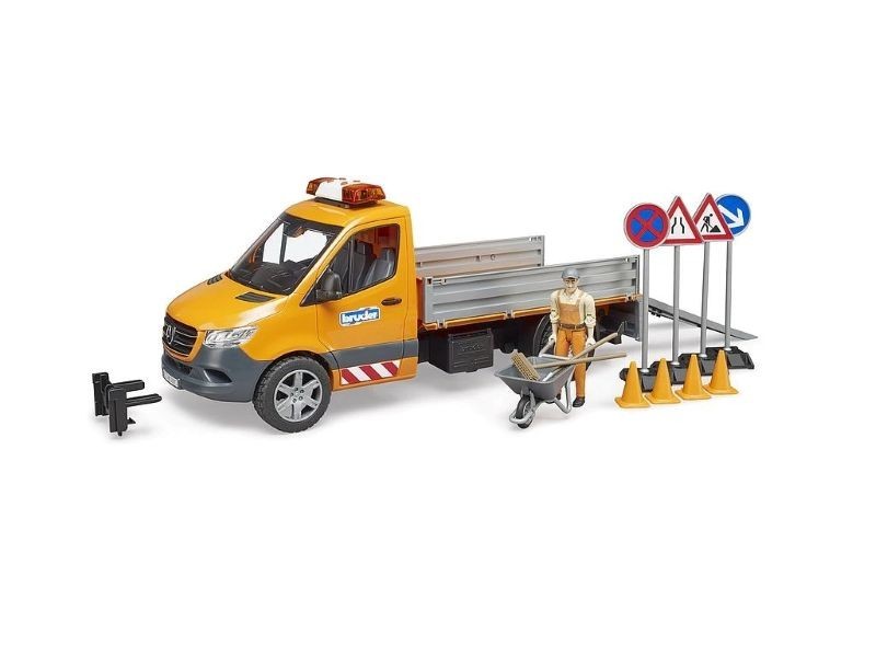 Bruder 2677 - Cestársky voz MERCEDES BENZ Sprinter s vodičom a príslušenstvom - foto 1
