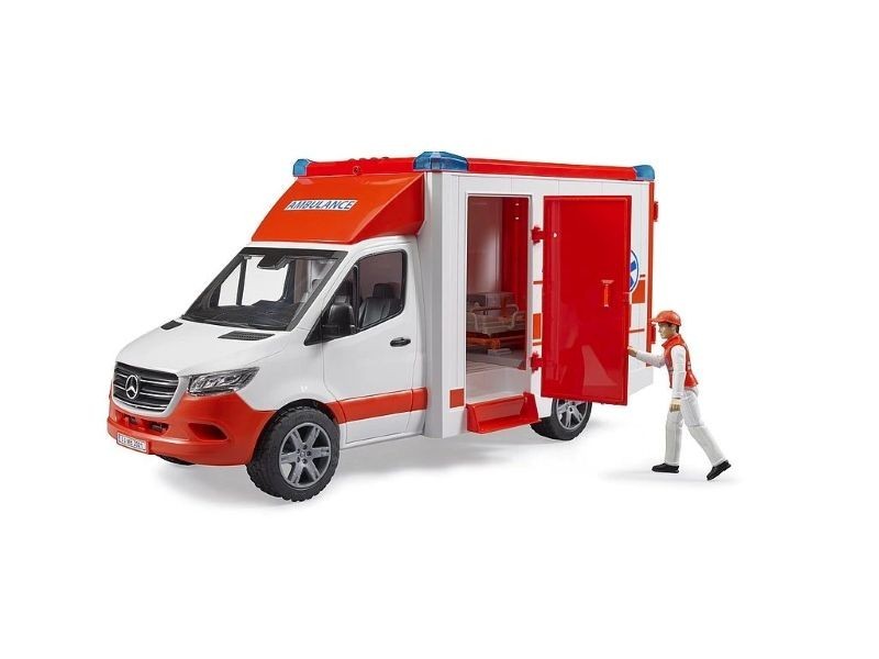 Bruder 2676 - Sanitka MERCEDES BENZ Sprinter s houkačkou a řidičem - foto 2