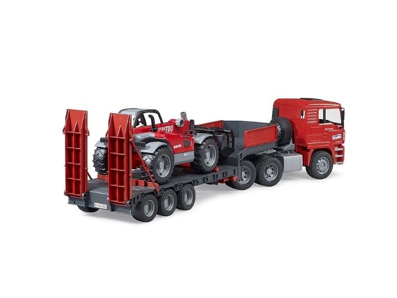 Bruder 2774 - Nákladné auto MAN TGA s prívesom a teleskopickým manipulátorom - foto 2