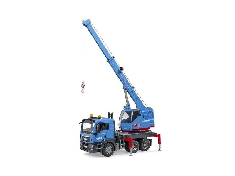 Bruder 3771 - MAN TGS autožeriav modrý - foto 2