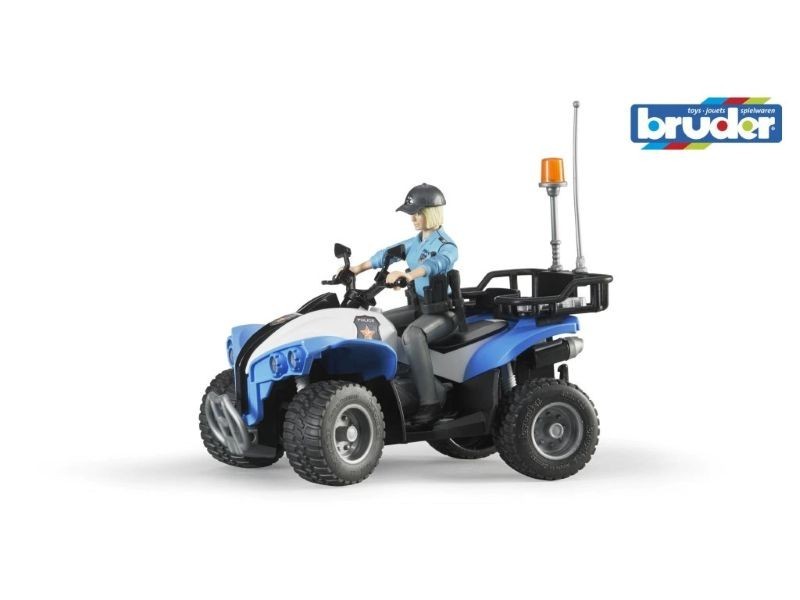 Bruder 63010 - Policajná štvorkolka s vodičom - foto 1
