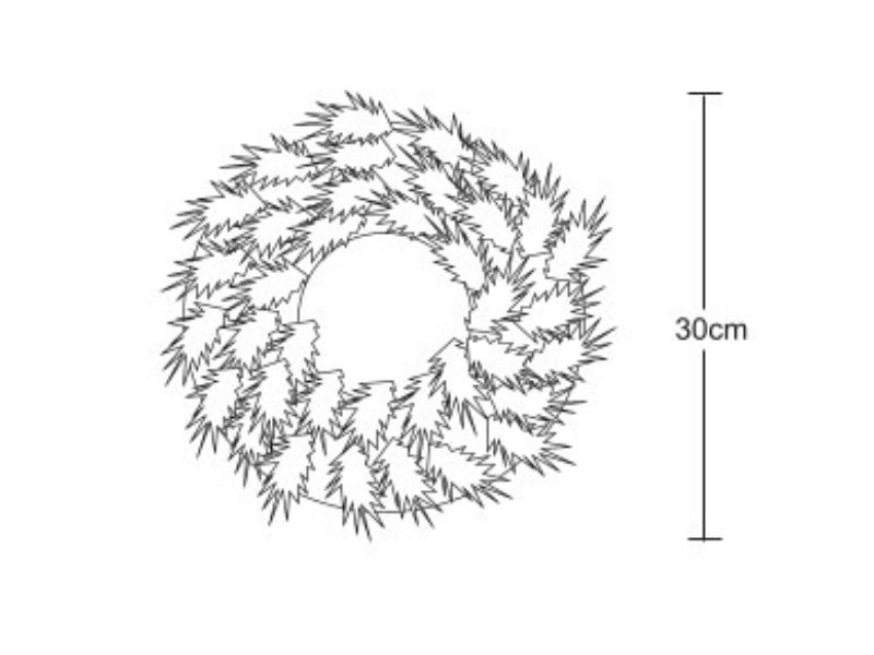 LED veniec, 30cm, teplá biela - foto 3