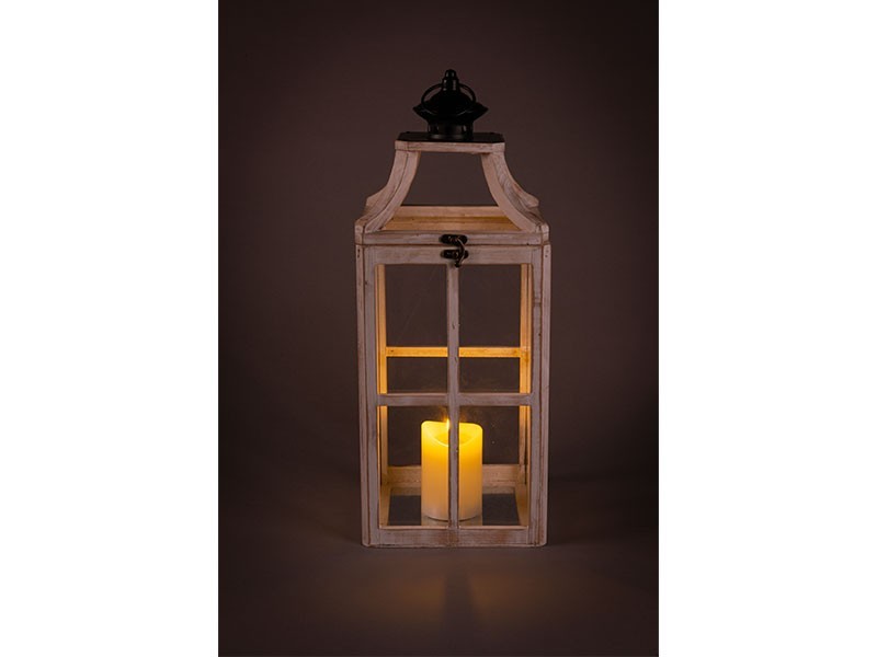 Drevený lampaš set 2 ks 26x26x65 cm - foto 10