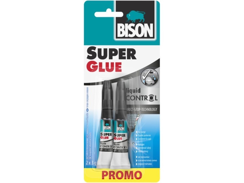 Sekundové lepidlo BISON Super Glue 2x3g - foto 1