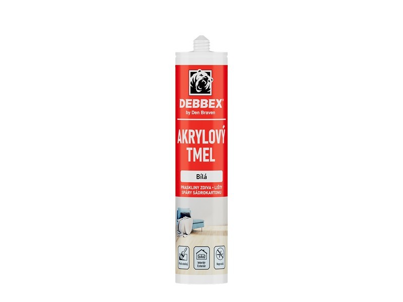 Akrylový tmel 280ml - biely - foto 1