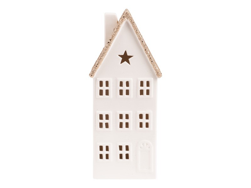 Domček s trblietavou strechou 21,1 cm, LED - foto 1