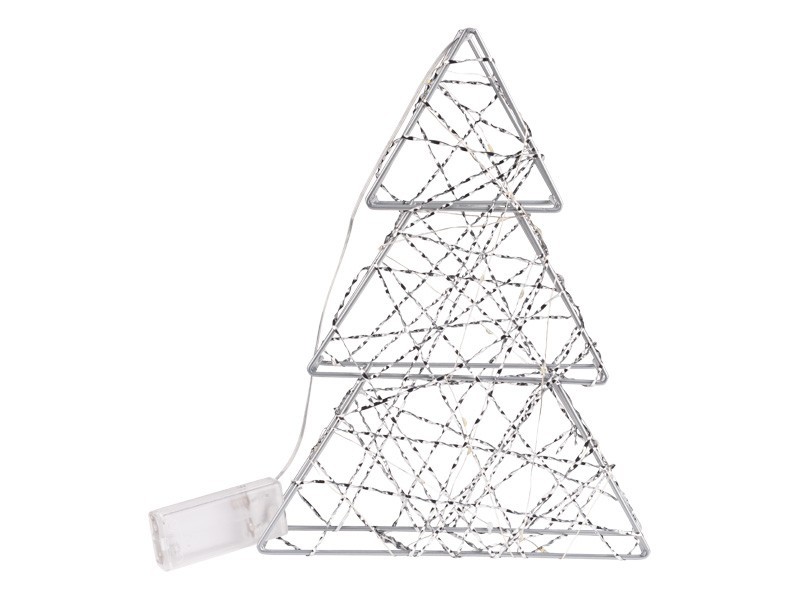 Strieborný stromček LED 22x5x29,5 cm - foto 1