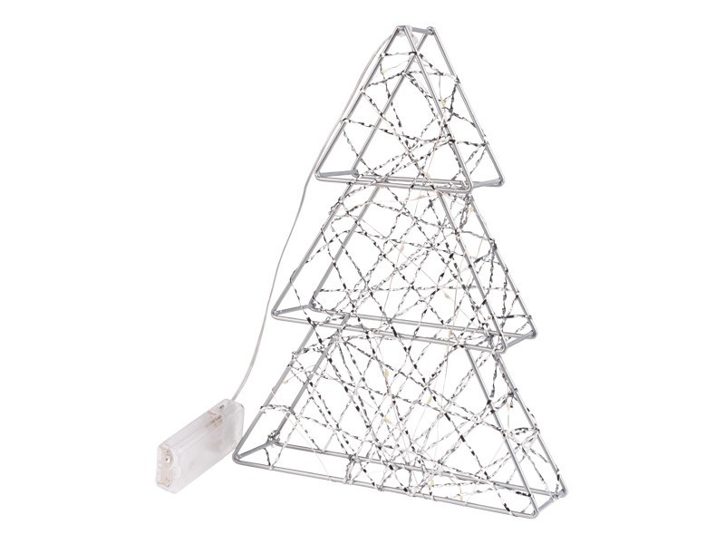 Strieborný stromček LED 22x5x29,5 cm - foto 2