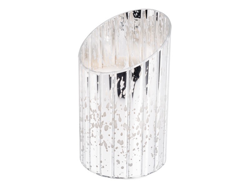 Sviečka strieborná LED krakovaná 12,5 cm - foto 1