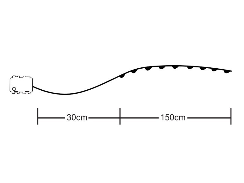 LED struna 150 cm, studená biela - foto 3