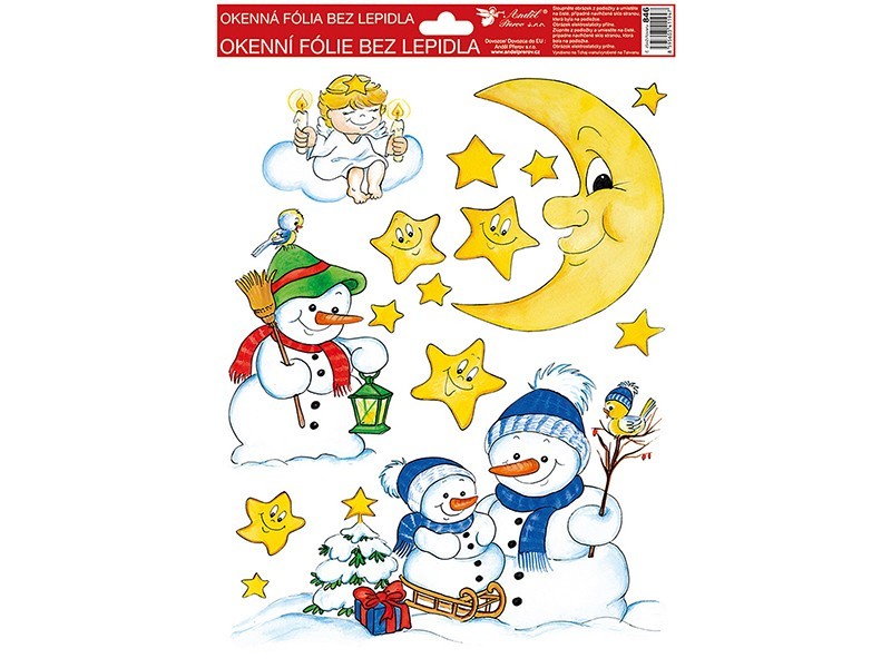 Vianočná okenná fólia rôzne vzory 44x22cm - foto 3