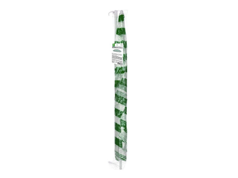 Slunečník 190/230cm, zeleno-bílé pruhy - foto 2
