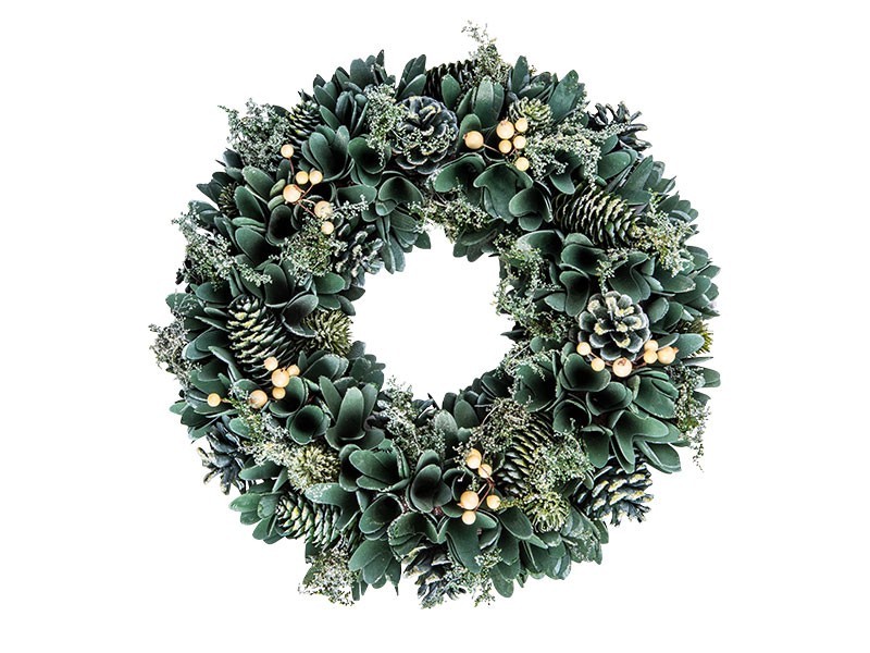 Maxi vianočný veniec Ø41cm, zelený - foto 1