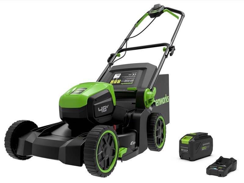 AKU rotační sekačka Greenworks 46 cm LM4602SA1 2x24v - foto 2