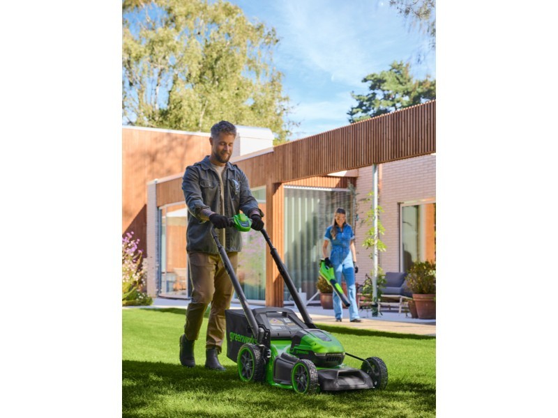 AKU rotační sekačka Greenworks 46 cm LM4602SA1 2x24v - foto 13