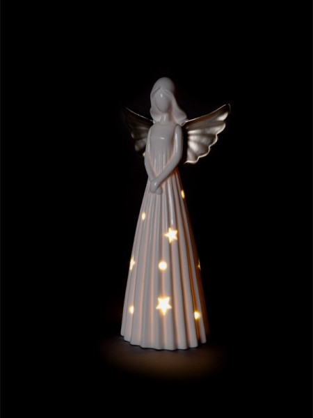 Anjel so zlatými krídlami LED 26,7 cm - foto 4