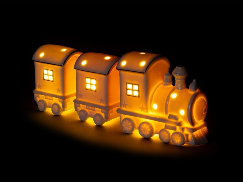 Vláčik so zlatým dekórom 25,4x9,9 cm, LED - foto 4