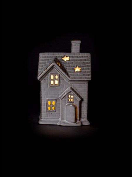 Keramická chalúpka 14,5 cm, LED - foto 4