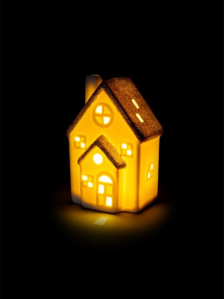 Chalúpka s trblietavou strechou 12,7 cm, LED - foto 3